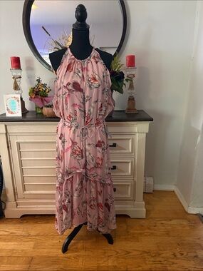 Nordstrom cooper street  Pink Floral Halter Maxi Dress